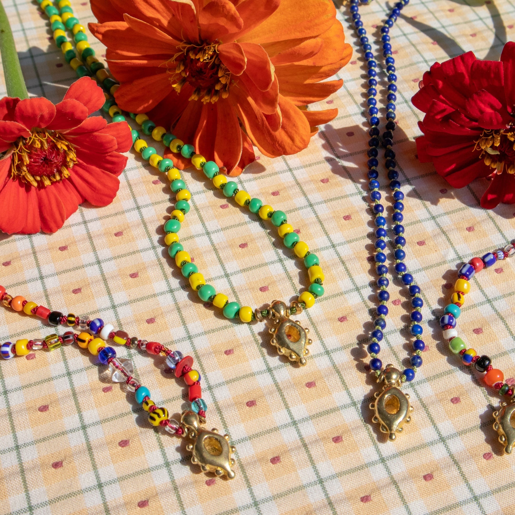 Portal Beaded Necklaces - Lapis Lazuli