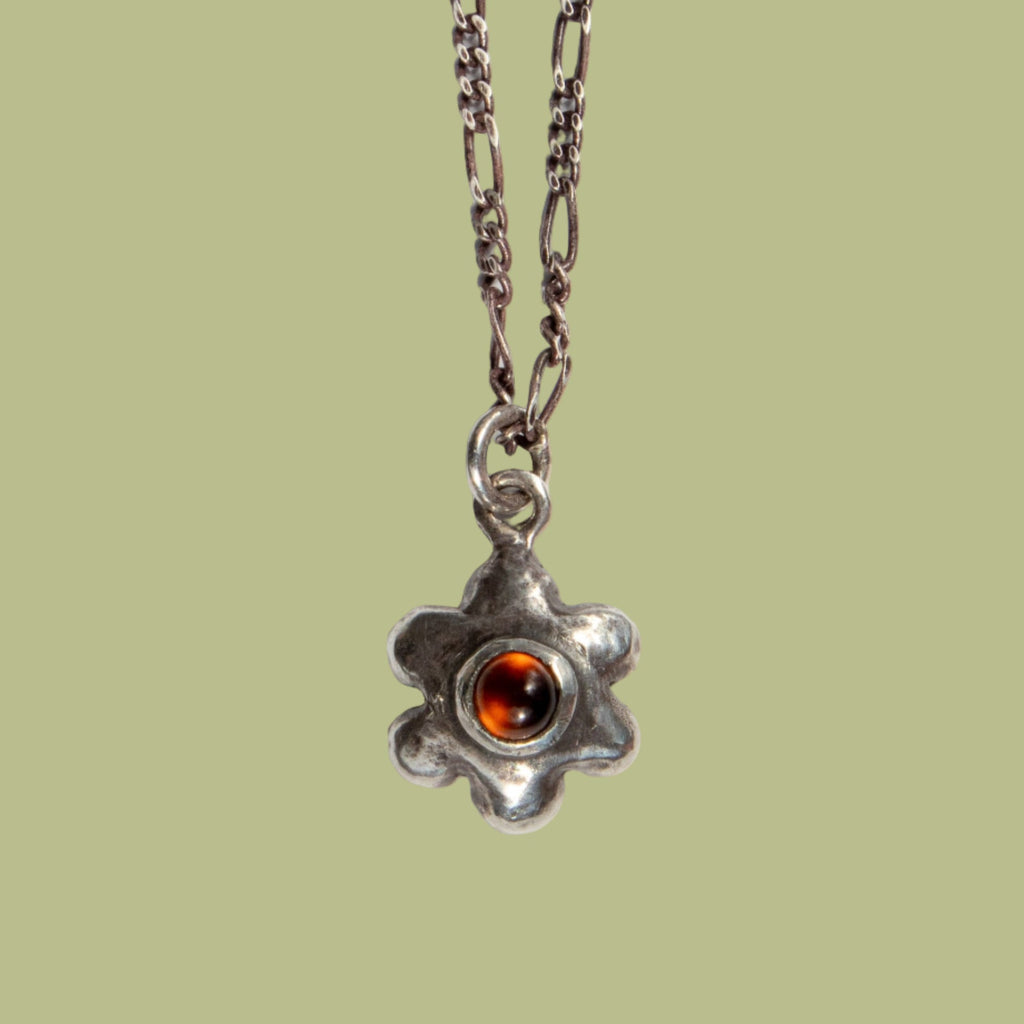 Dark Blossom Charm Necklace