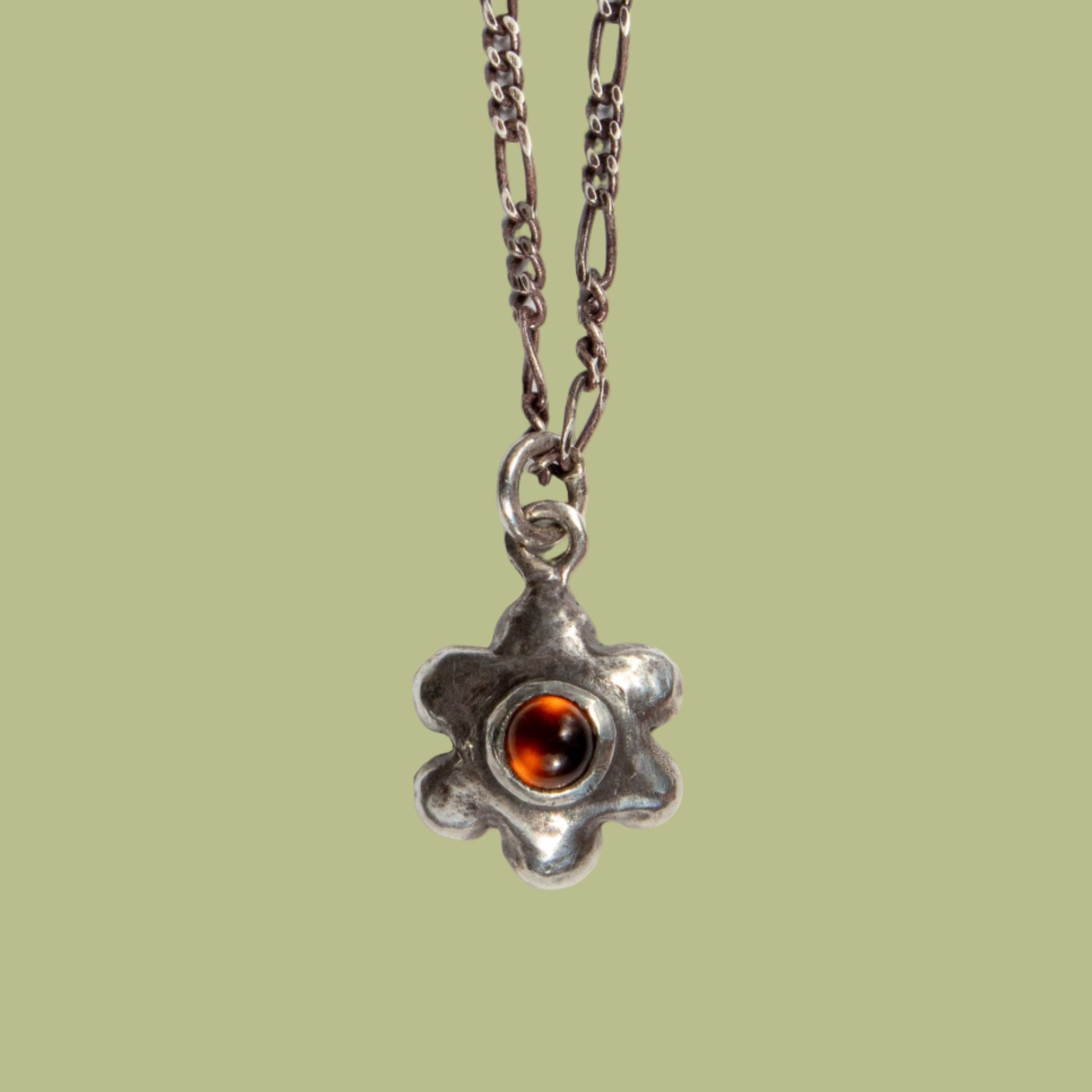 Dark Blossom Charm Necklace