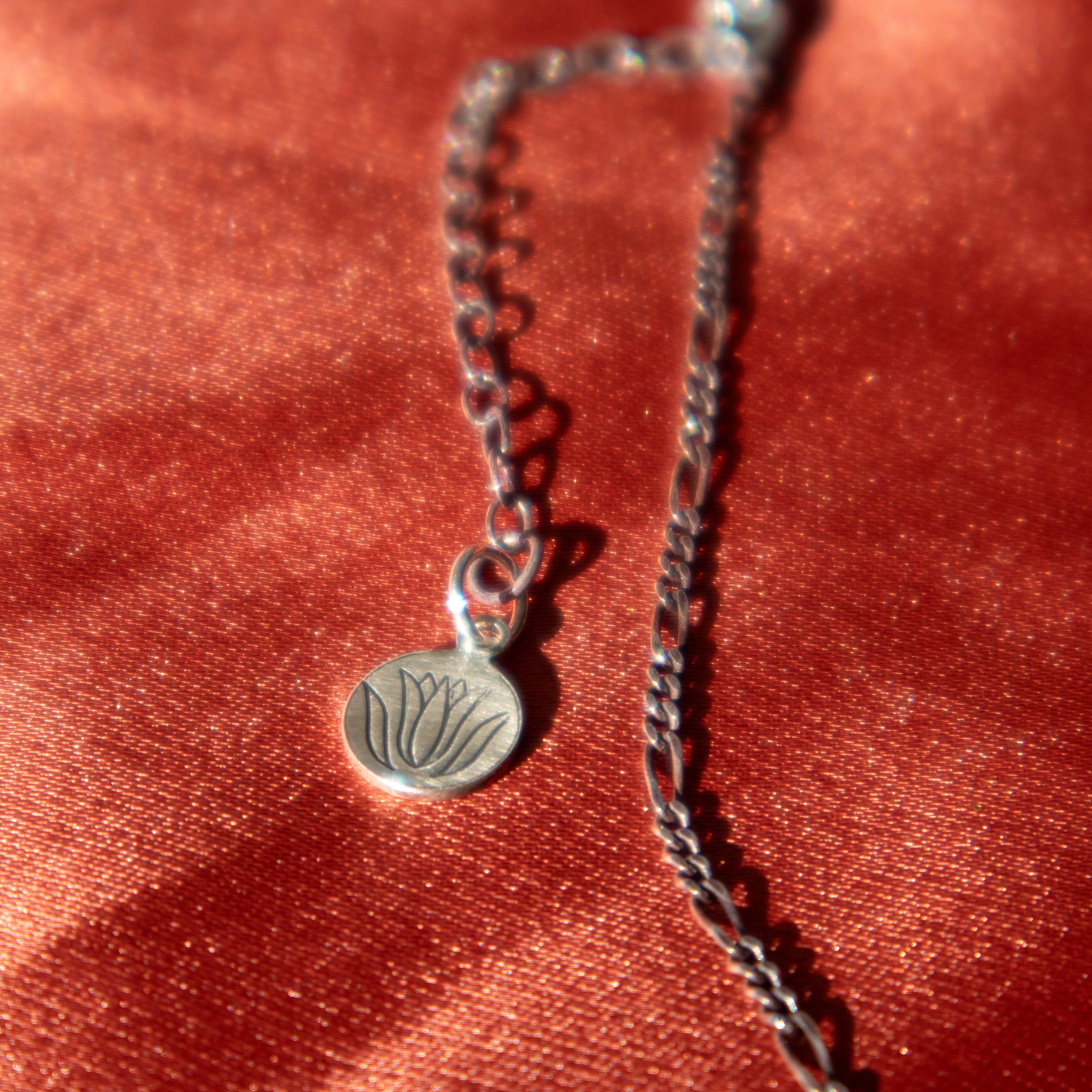 Dark Blossom Charm Necklace
