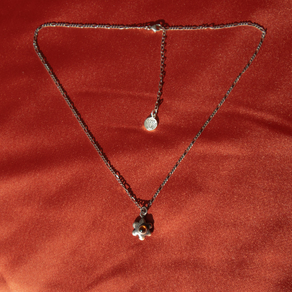 Dark Blossom Charm Necklace