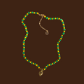 Portal Beaded Necklace - Green & Yellow